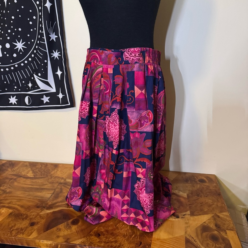 Vintage Pink Art Deco Skirt 14 Norton McNaughton